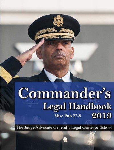 Commander's Legal Handbook - 2019 - Mini size - Click Image to Close